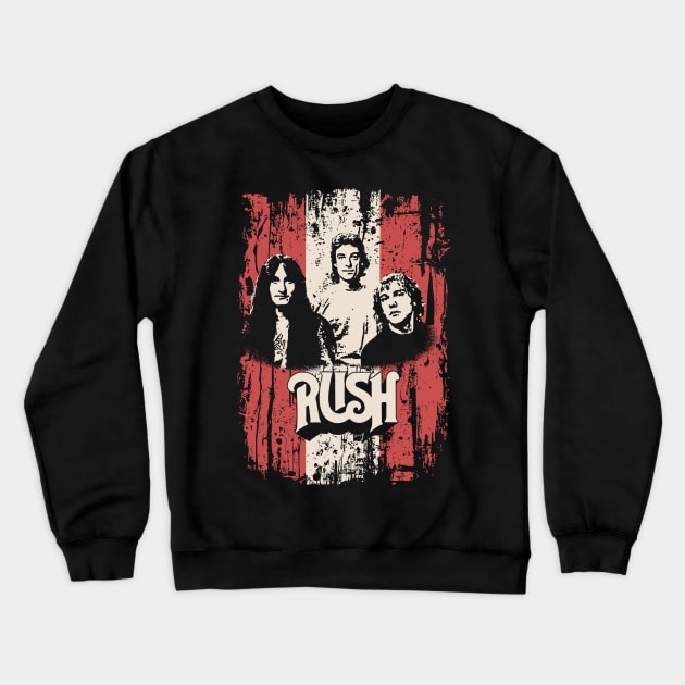 Vintage Distressed Rush Crewneck Sweatshirt by Yopi
